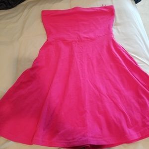 Express Pink Strapless Dress Size M